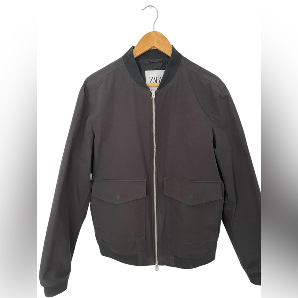 Zara Men’s Bomber Jacket Black Size M